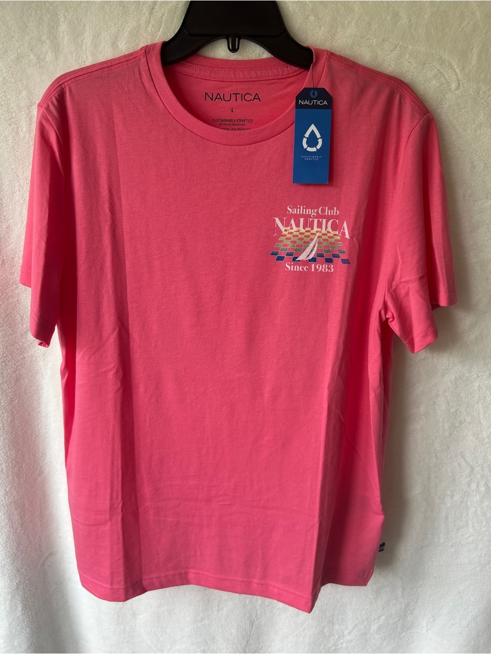 Nautica Men's Sailing Club Graphic T‑Shirt - Pink